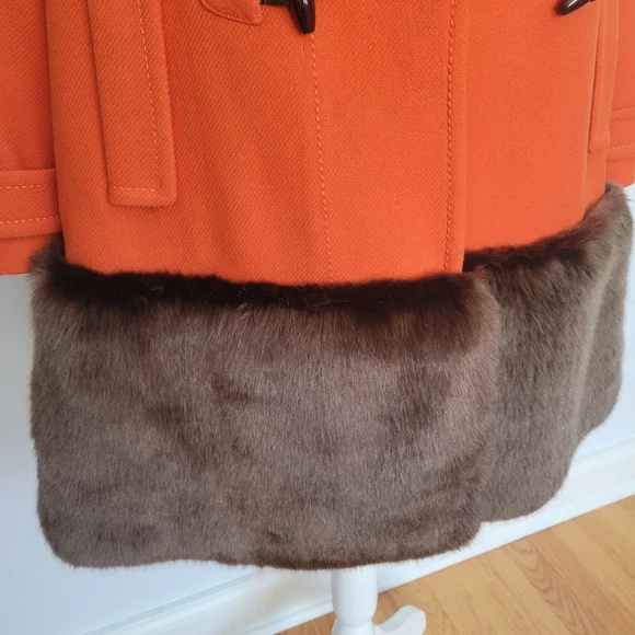 Kate Spade Allie Faux Fur Trimmed Duffel Coat - Picture 7 of 15